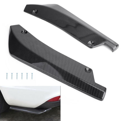 2PCS Car Rear Bumper Fin Canard Splitter Diffusore Valence Spoiler Lip Carbon Fiber Look Generico