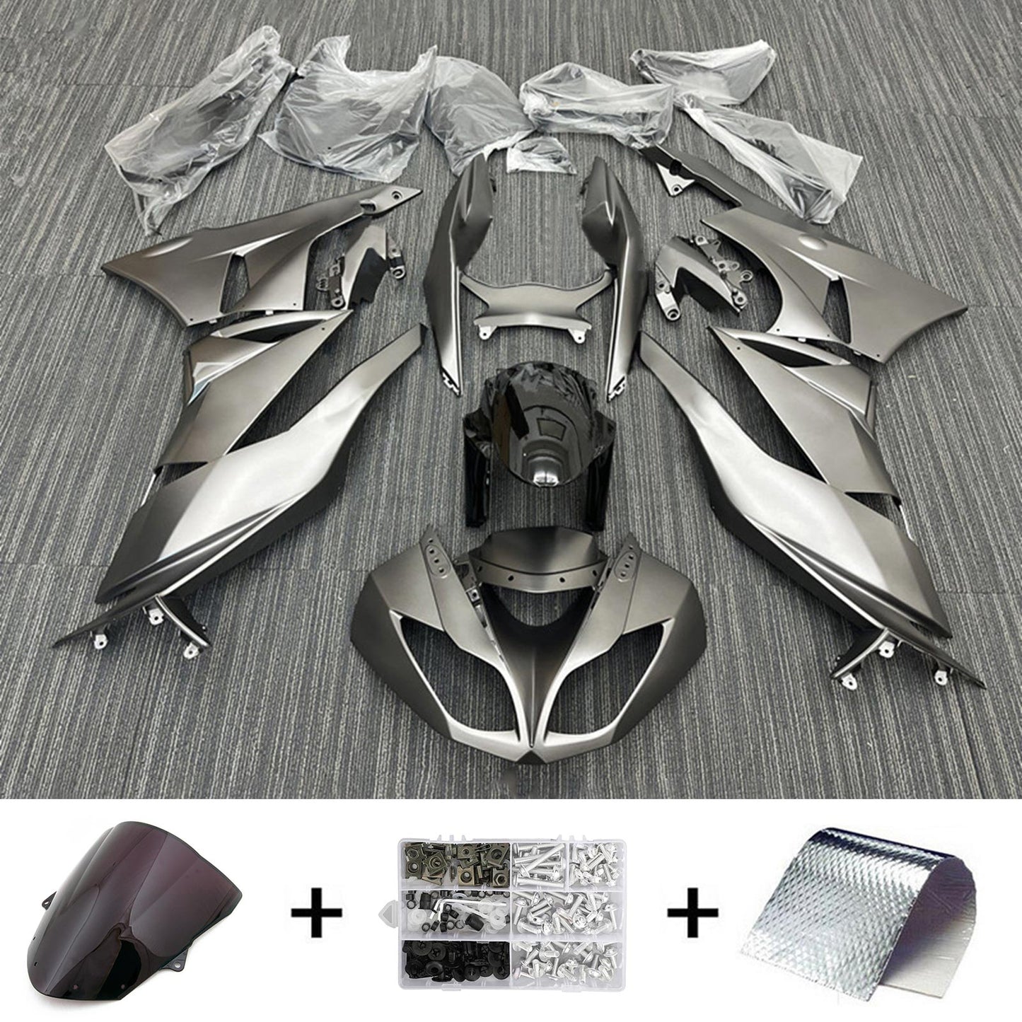 Amotopart Kawasaki ZX6R 636 2009-2012 Kit carena Carrozzeria Plastica ABS