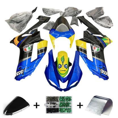 Amotopart Kawasaki ZX6R 636 2007-2008 Kit carena Carrozzeria Plastica ABS