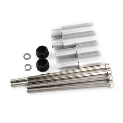 Areyourshop Spot Fog Driving Light Rod Holder Fit per BMW R1200GSA 2014-2018 R1250GSA 18-21 Argento