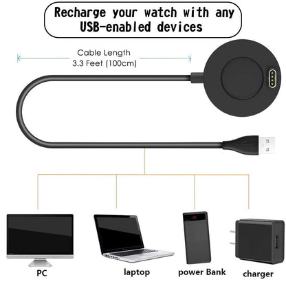 Cavo di ricarica per caricabatterie USB adatto per Garmin Fenix 5 5S 5X 6X 6S Plus