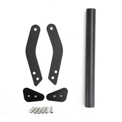Supporto per smartphone/GPS per montaggio su staffa per parabrezza nero per Kawasaki Versys650 15-19 Generico
