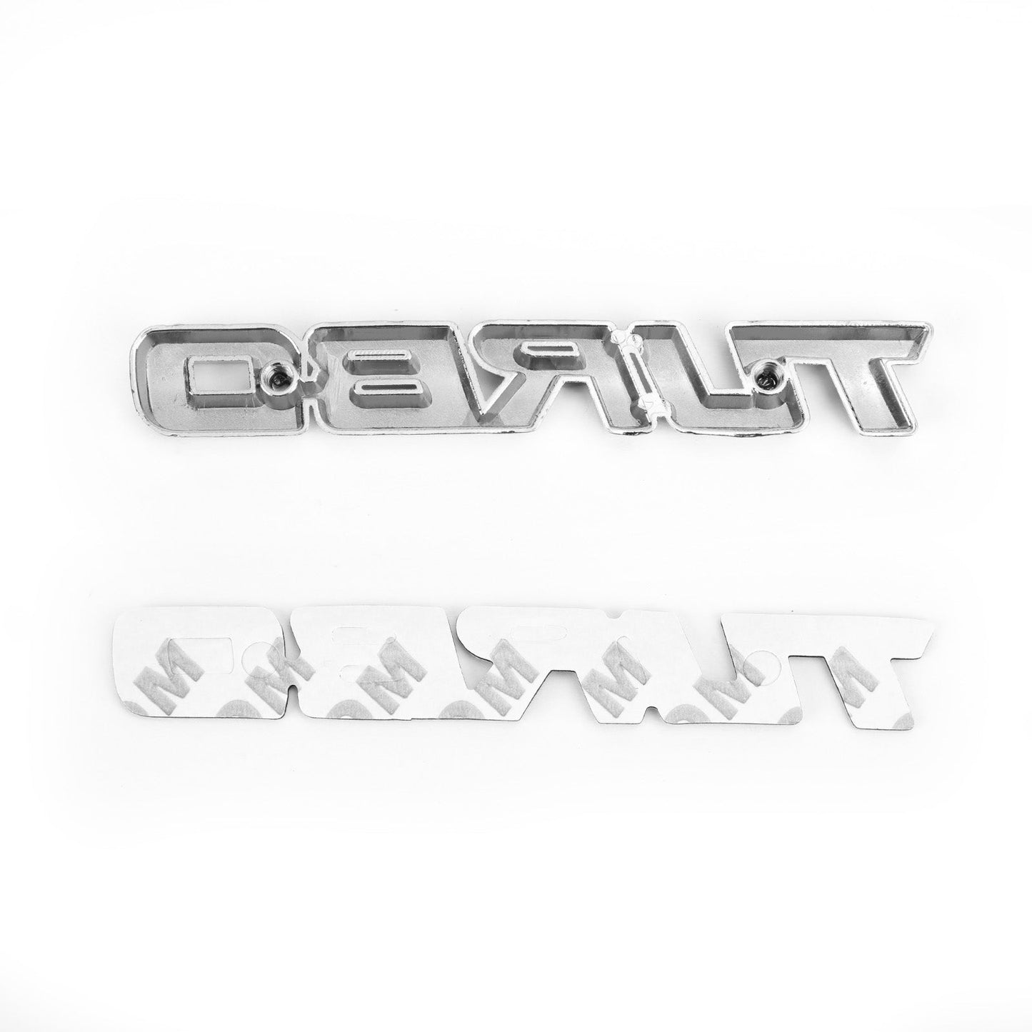 Metallo 3D Turbo Logo Auto Distintivo Dell'emblema Adesivo Tronco Paraurti Decal Argento Generico