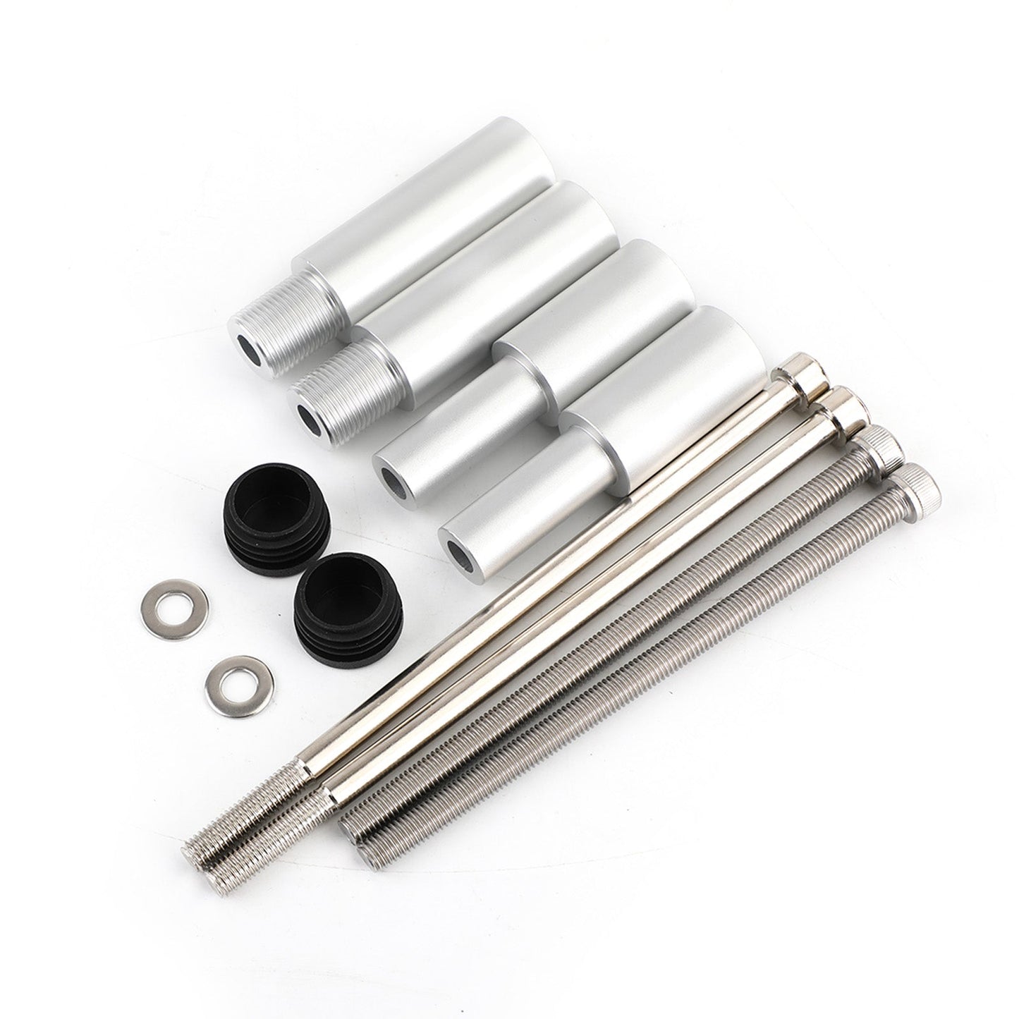 Areyourshop Spot Fog Driving Light Rod Holder Fit per BMW R1200GSA 2014-2018 R1250GSA 18-21 Argento
