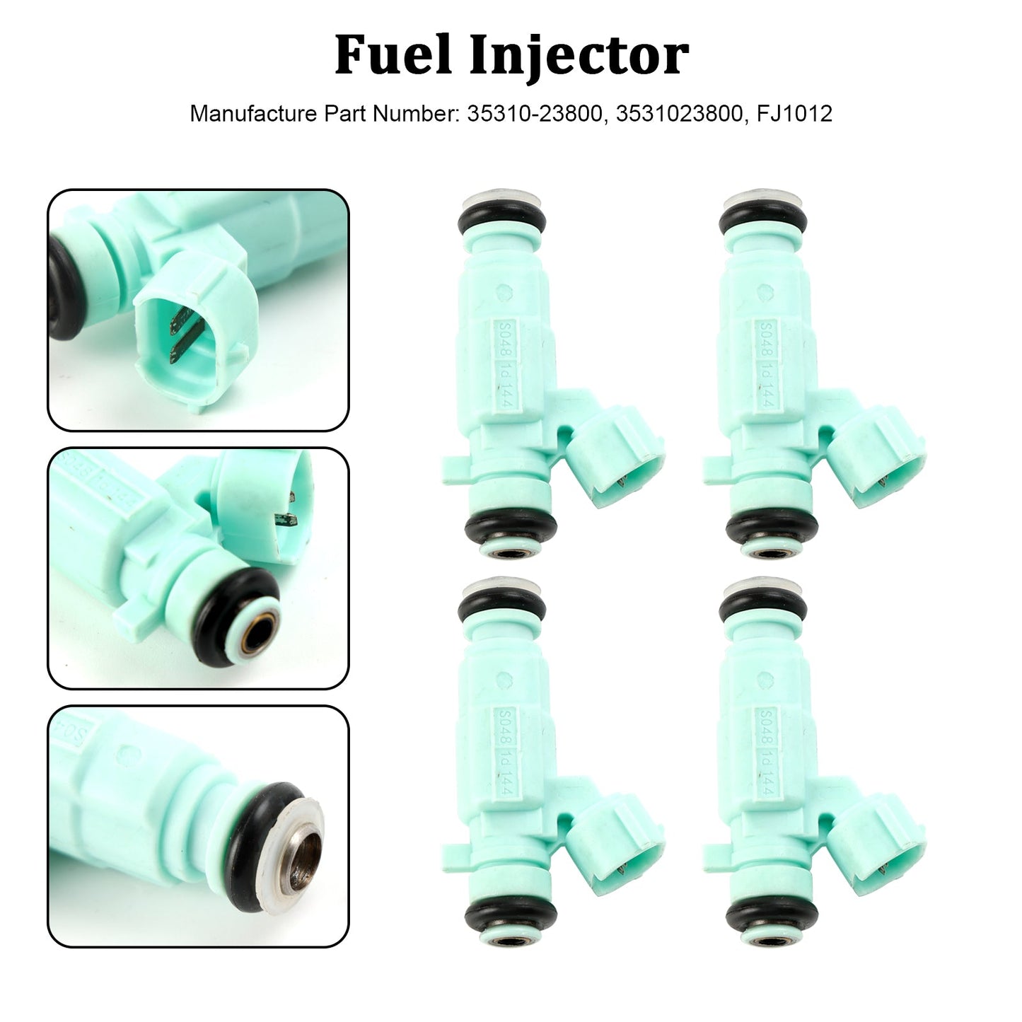 4PCS Iniettore di carburante 35310-23800 Fit Hyundai Elantra 2008-2010 Fit Kia Soul