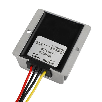 Impermeabile DC 18-36VV a DC 24V 3A Regolatore di alimentazione per auto con stabilizzatore di tensione