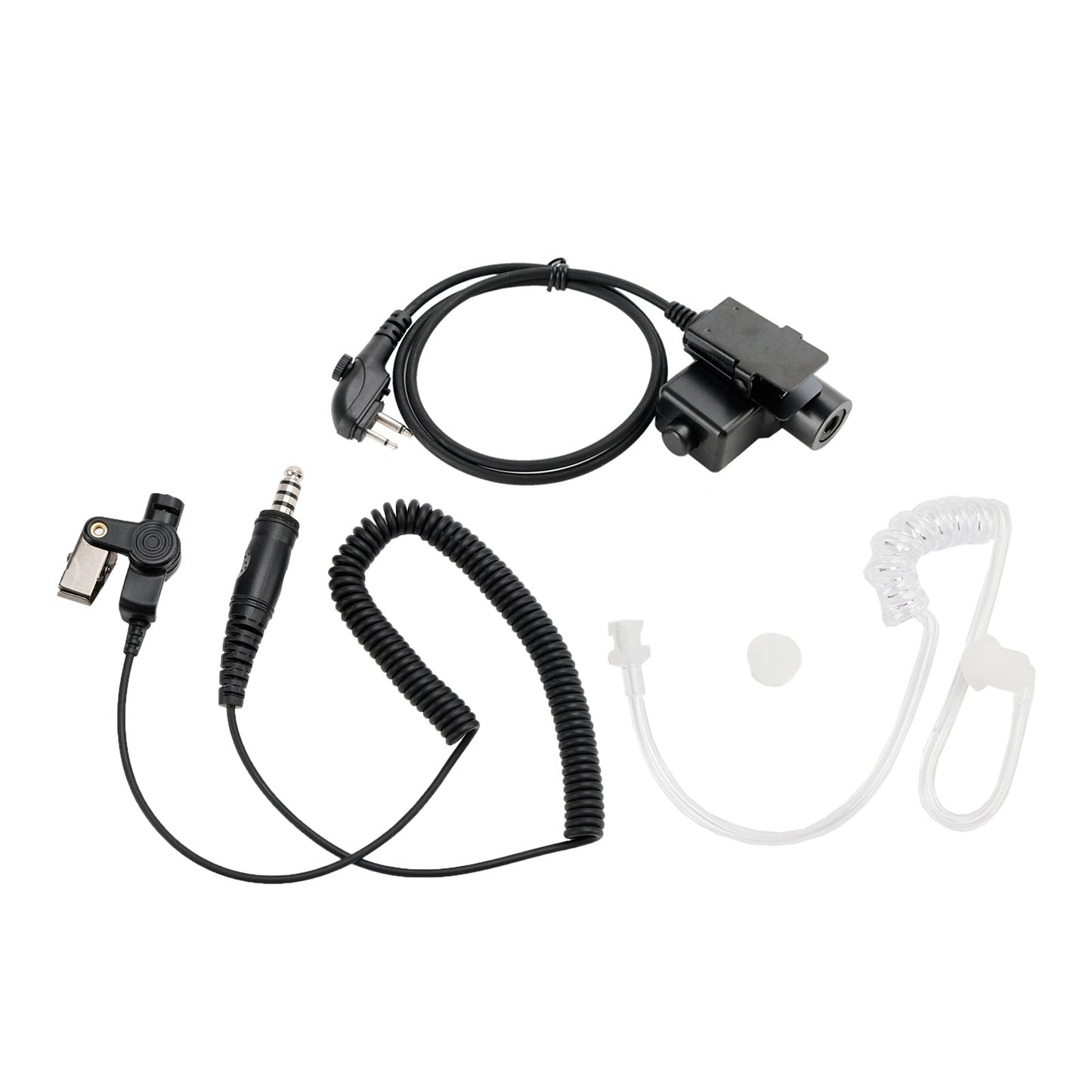 Per Hytera PD415 PD500 PD565 6Pin U94 PTT 7.1-A3 Cuffia a tubo singolo trasparente