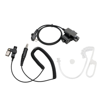 Per Hytera PD415 PD500 PD565 6Pin U94 PTT 7.1-A3 Cuffia a tubo singolo trasparente