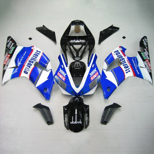 Amotopart Yamaha 2000-2001 YZF 1000 R1 Kit di carenatura blu nera