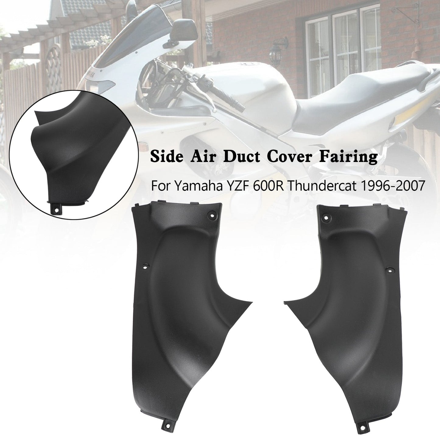 1996-2007 Yamaha YZF600 R Thundercat Carenatura del pannello di copertura del condotto dell'aria laterale per