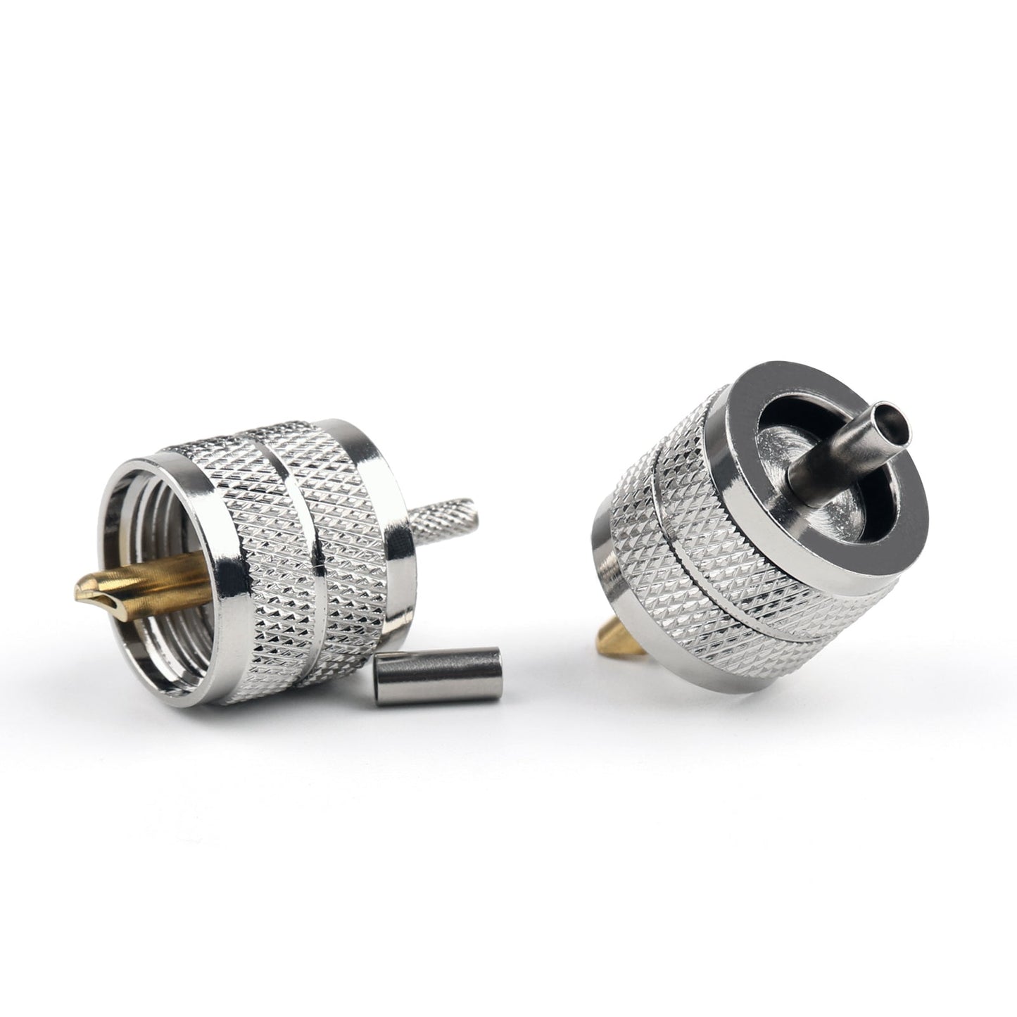 10 Pz Spina UHF Maschio Pl259 Adattatore Connettore A Crimpare Per RG316 RG174 RG178 LMR100