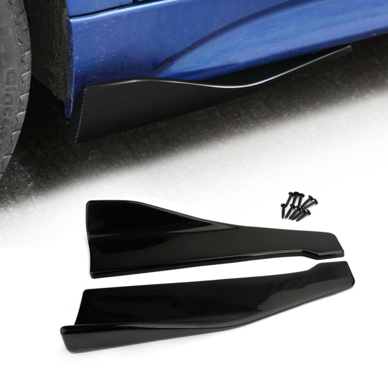 48cm Gonna Spoiler Posteriore Labbro/Estensione Laterale Rocker Splitter Winglet Wings Nero Generico