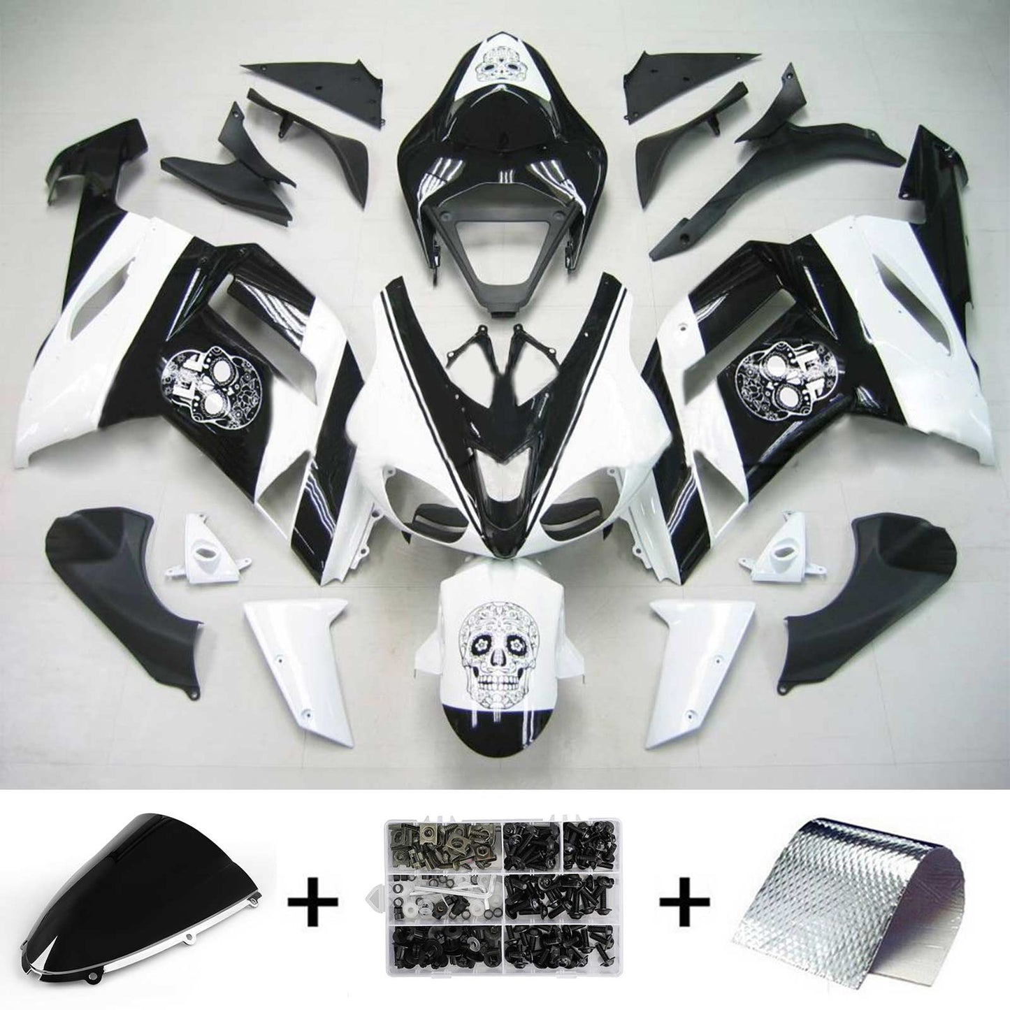 Amotopart Kawasaki 2007-2008 ZX6R 636 KIT TEMINA DI SCARICA DELLA TEMPO