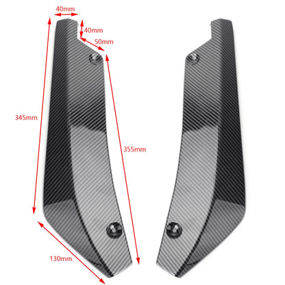 2PCS Car Rear Bumper Fin Canard Splitter Diffusore Valence Spoiler Lip Carbon Fiber Look Generico