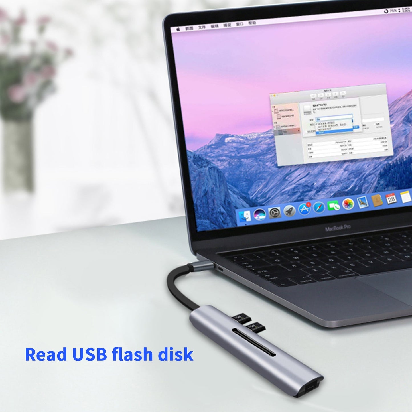 Docking station USB-C 9 in 1 4K HD VGA PD100W per laptop MacBook di tipo C