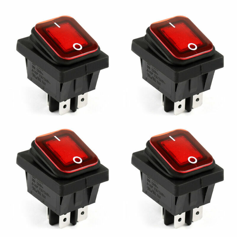 4Pin IP65 Barca Schalter Wasserdicht ON/OFF Rocker RLEIL BE RL2-102 Auto