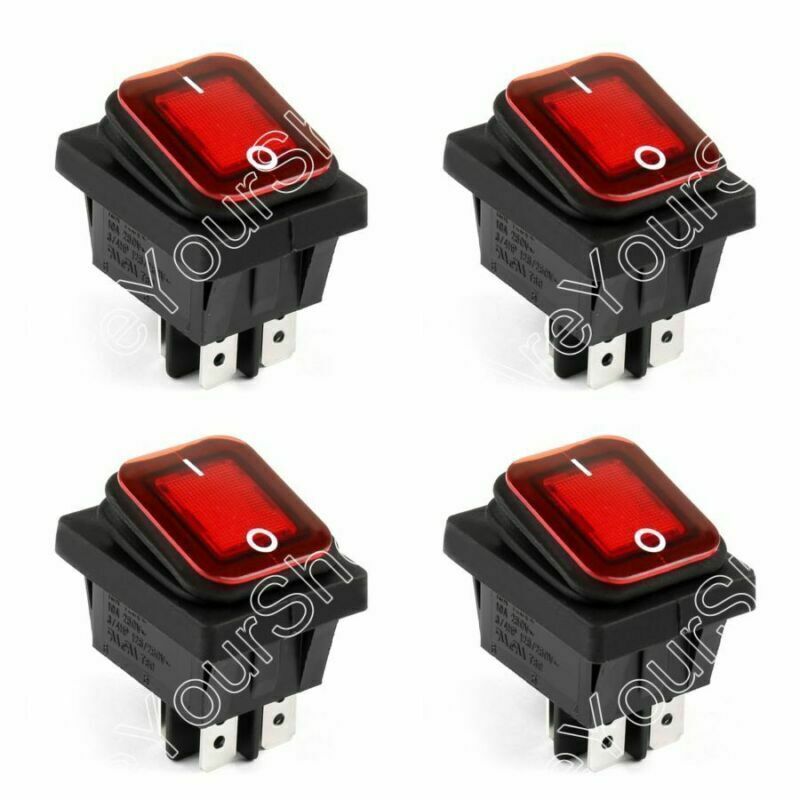 4Pin IP65 Barca Schalter Wasserdicht ON/OFF Rocker RLEIL BE RL2-102 Auto