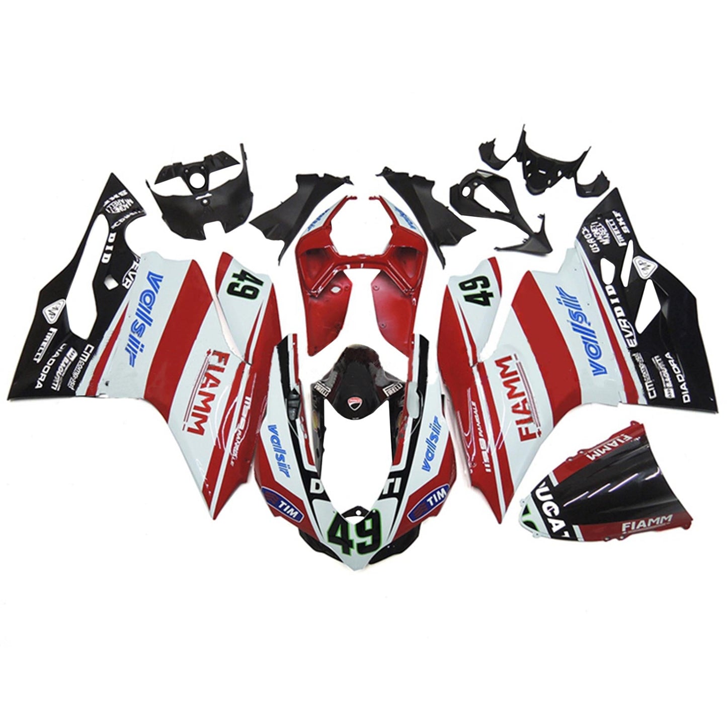 Amotopart Ducati 1199 2012-2015 Kit Carena Carrozzeria Plastica ABS