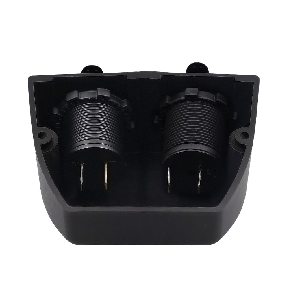 Caricabatterie 2 in 1 + accendisigari 12V/24V Pannello a 2 fori adatto per auto da barca