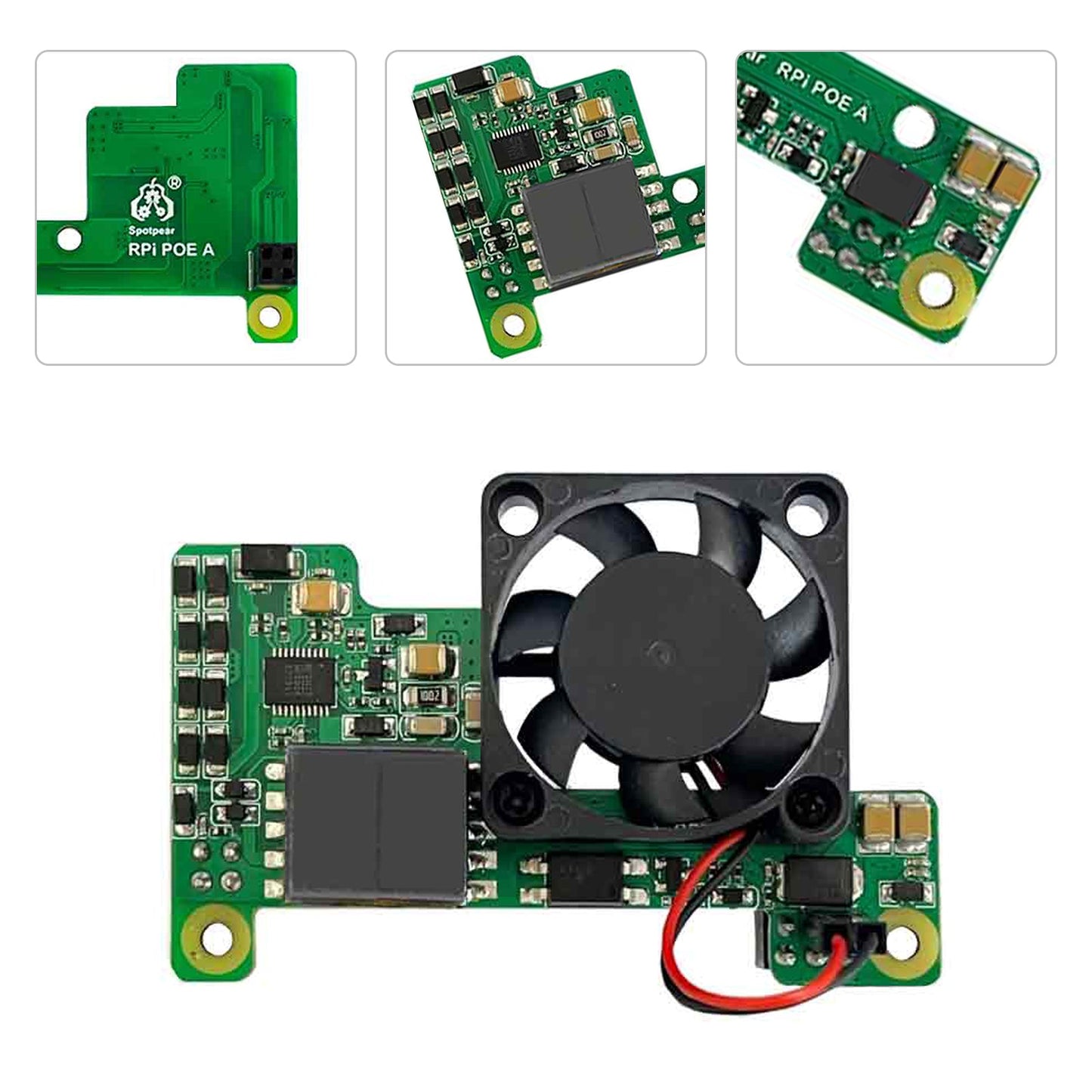 Il modulo di espansione alimentatore Ethernet Raspberry Pi Poe supporta 3B+/4B con ventola