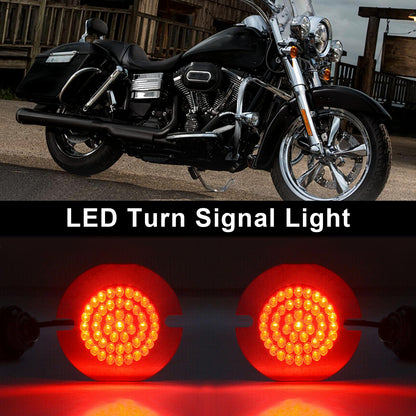 1156 lampadine a LED per indicatori di direzione stile piatto adatte per Touring Road King Softail generico