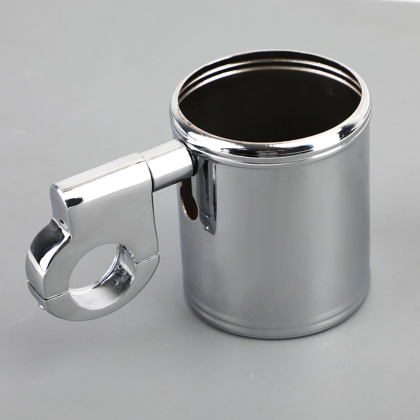 Portabicchieri cromato per moto ATV adatto per manubrio universale generico da 7/8 "1" 1-1 / 4 "