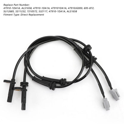 2Pcs Anteriore ABS Ruota Sensore di Velocità Per Nissan Rogue 2.5L 2008-2013 ALS1658 Generico