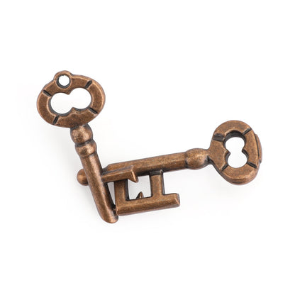 Scatola di puzzle in lega d&#39;epoca IQ Mind Puzzle Box Metal Lock Toys Rompicapo Game Key Lock