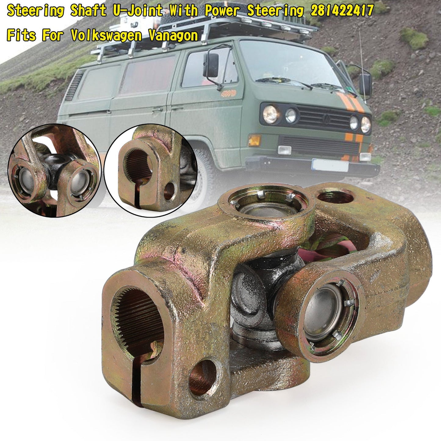 Giunto a U dell'albero dello sterzo con servosterzo 281422417 adatto per Volkswagen Vanagon generico