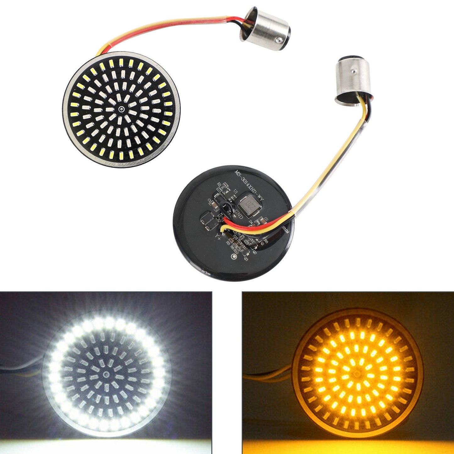 1157 Indicatori di direzione a LED per inserti lampada adatti per Softail Touring Dyna Sportster Generico