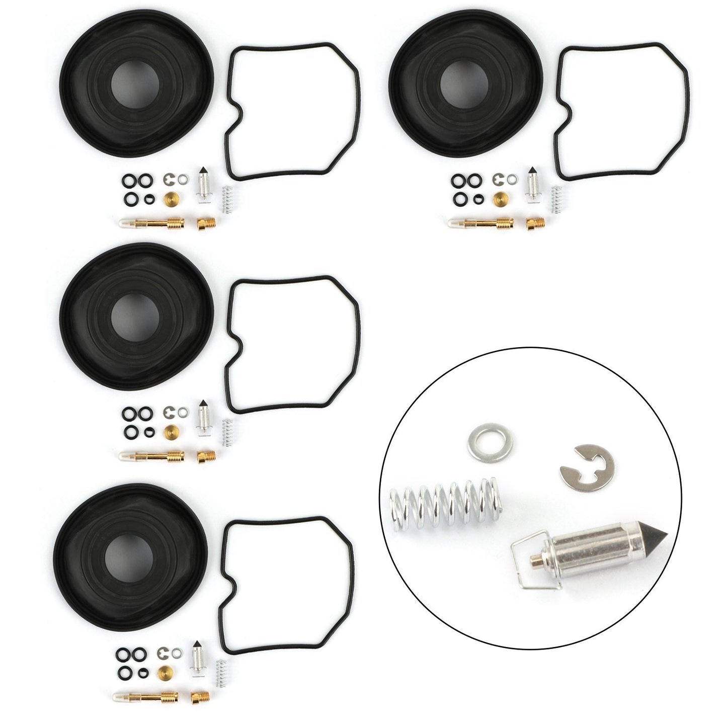 4 Set Kit Ricostruzione Riparazione Carburatore per Suzuki GSF600S Bandit 1996-2003 Generico