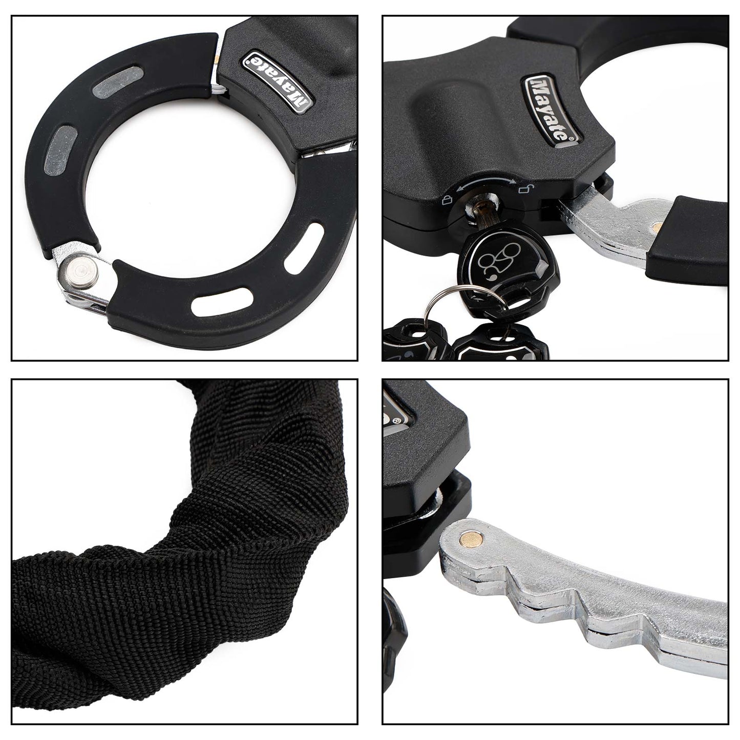 Lucchetto per scooter elettrico per bici da moto con chiave Lucchetto a catena da 60 cm antifurto con borsa