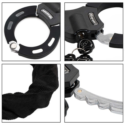 Lucchetto per scooter elettrico per bici da moto con chiave Lucchetto a catena da 60 cm antifurto con borsa
