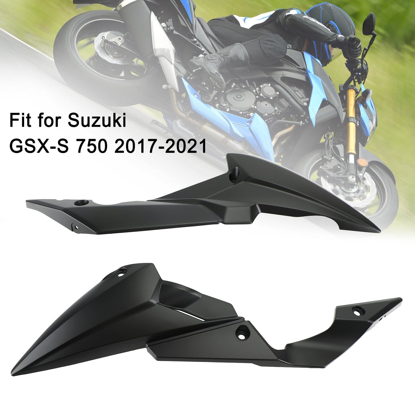 Carenatura inferiore della protezione della coppa dell'olio inferiore per Suzuki GSXS GSX-S750 2017-2021 Generico