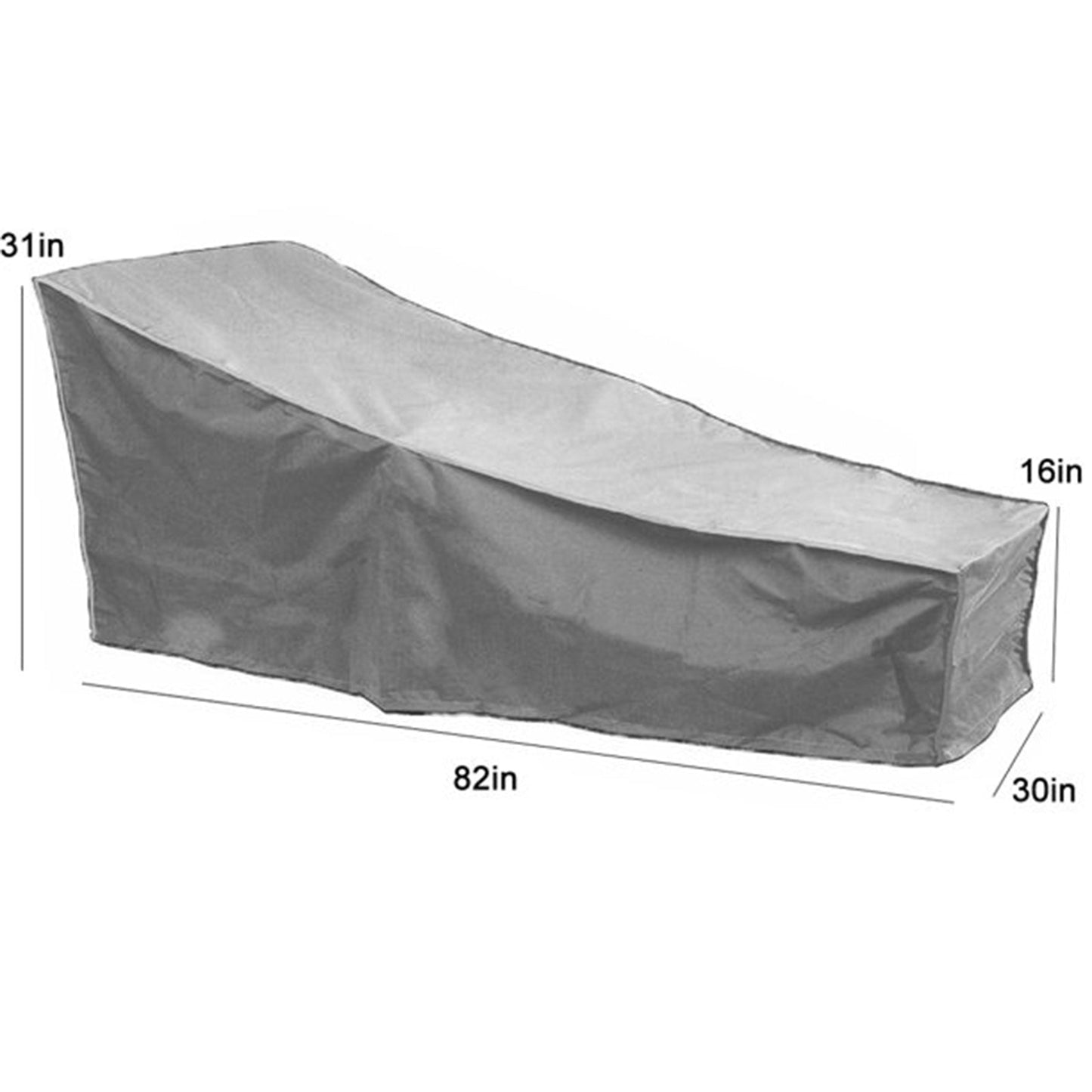 Impermeabile Silver Sun Lounge Chair Dust Oxford Outdoor Mobili da giardino Cover
