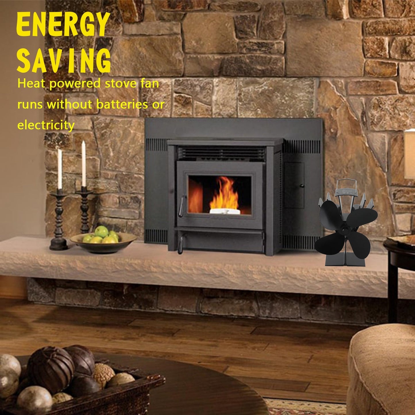 Le migliori offerte per 4 Blade Heat Powered Stufa Fan Wood Log Burner Fireplace Fuel Saving Eco sono su ✓ Confronta prezzi e caratteristiche di prodotti nuovi e usati ✓ Molti articoli con consegna gratis!