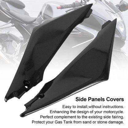 Gas Tank Side Trim Copertura Pannello Carena Cappuccio Per Suzuki GSXR1000 2005-2006 K5 Carbonio Generico
