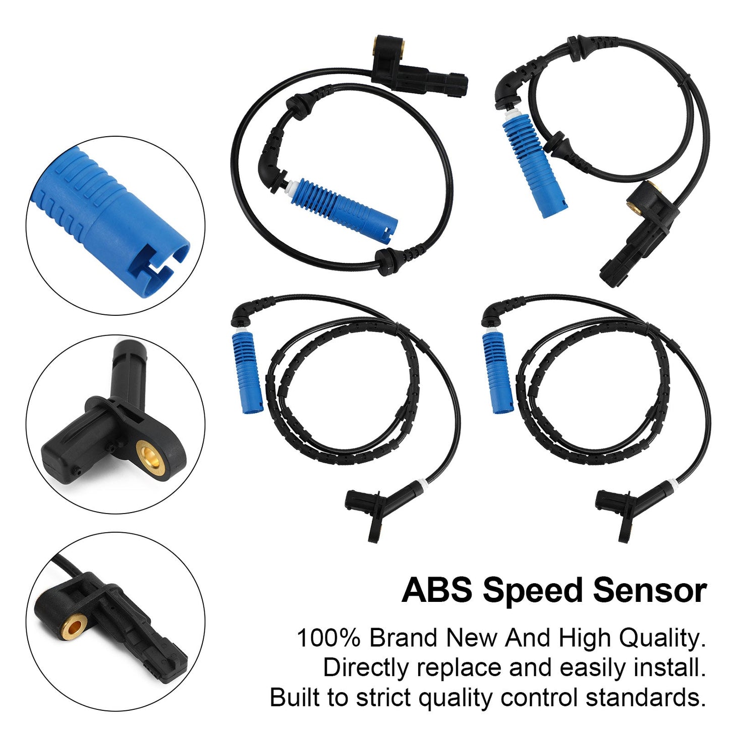 4 Sensore velocità ruota ABS anteriore posteriore sinistro e destro per BMW 325CI 325I 330CI 330I M3 generico