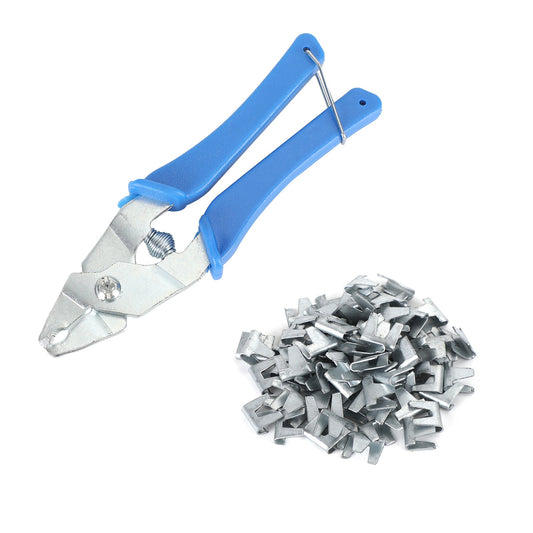 Clip per gabbia metallica da 300 pezzi con pinza per riparazione gabbia per coniglio in metallo da 1 pezzo