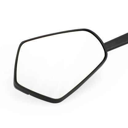 Coppia di specchietti moto angolati neri universali da 8 mm e 10 mm per bici/moto