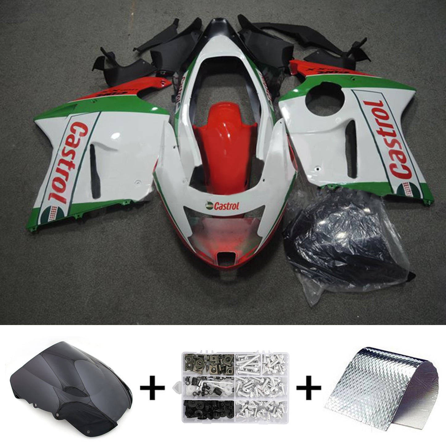 Amotopart Kit Carena Honda CBR1100XX SuperBlackBird 1996-2007 Carrozzeria ABS