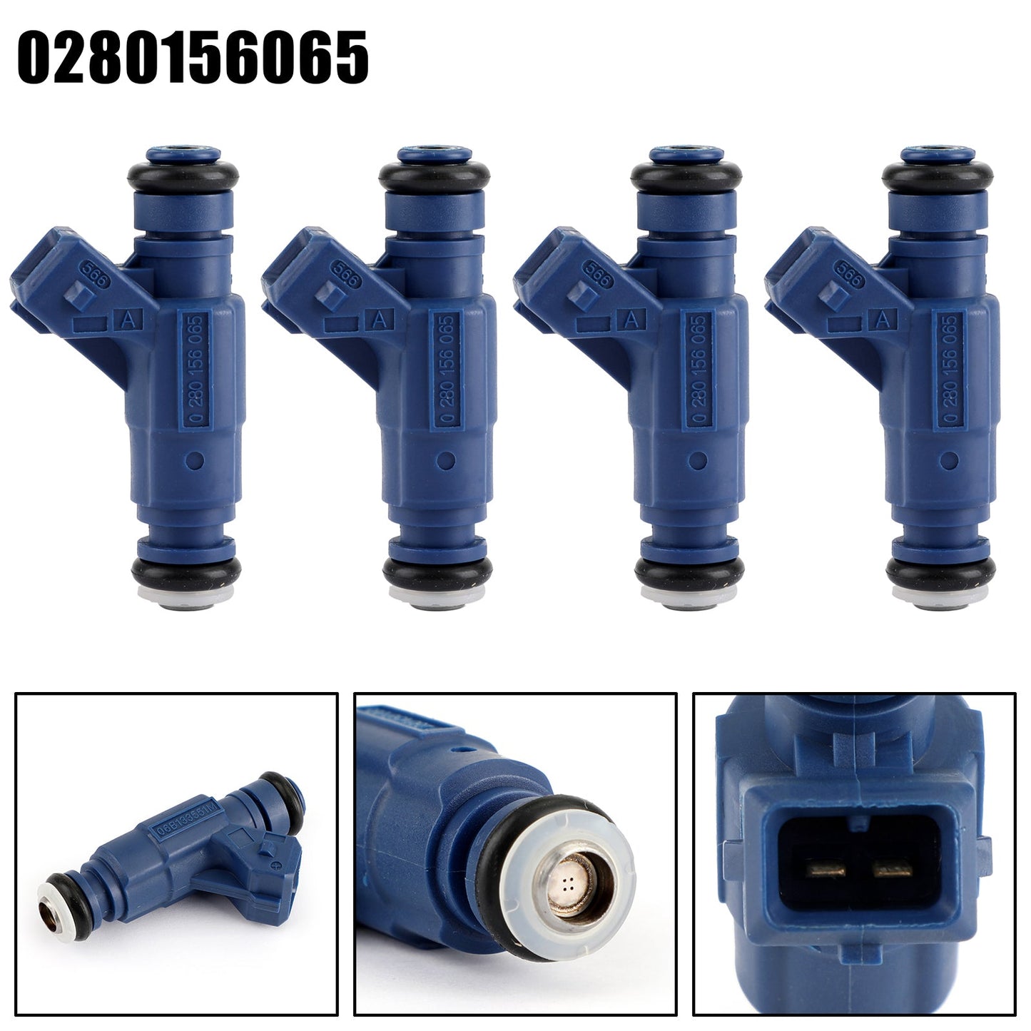 4PCS Fuel Injectors 0280156065 For Audi A4 Quattro VW Passat 1.8L 06B133551M 340cc 852-12185 0280156065