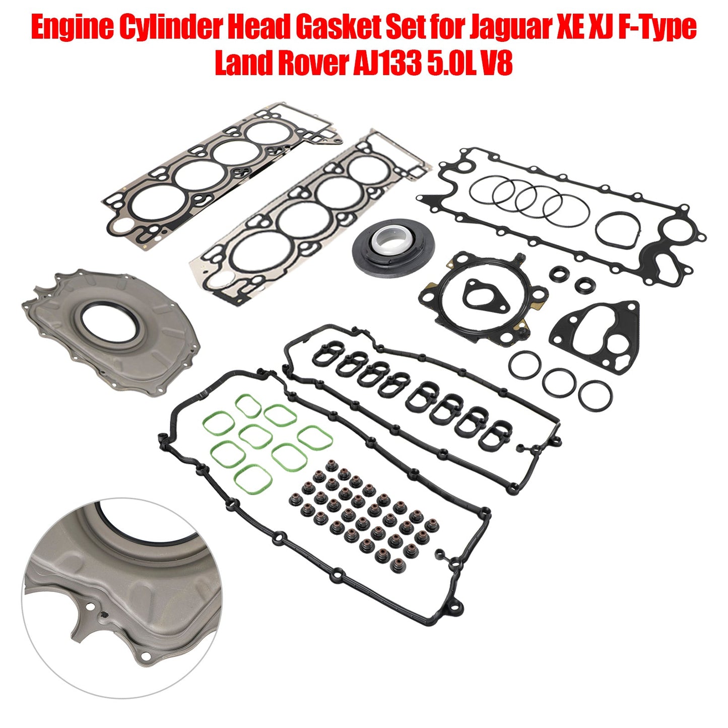 2005-2013 Land Rover Discovery IV 5.0T 508PS Guarnizione testata motore Set LR078819 LR011995 LR010706