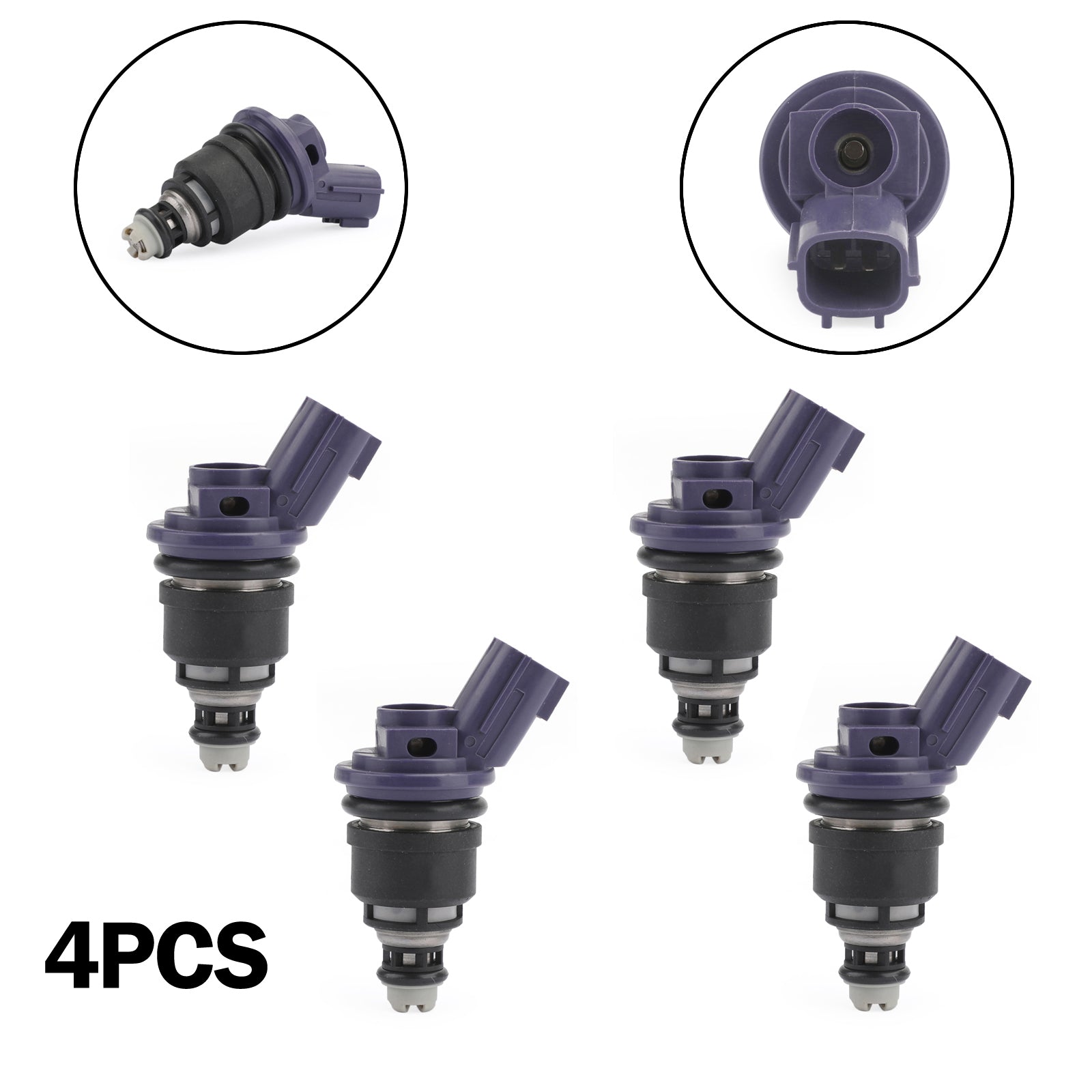 4x 375cc Fuel Injector 16600-67U01 Fits Nissan 240SX Silvia KA24DE S13 SR20DET 16600-67U00 16600-67U10