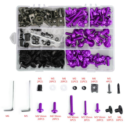 Kit viti bulloni carenatura viola per Yamaha YZF R6 R1 R25 R125 R3 T-MAX MT XJR generico