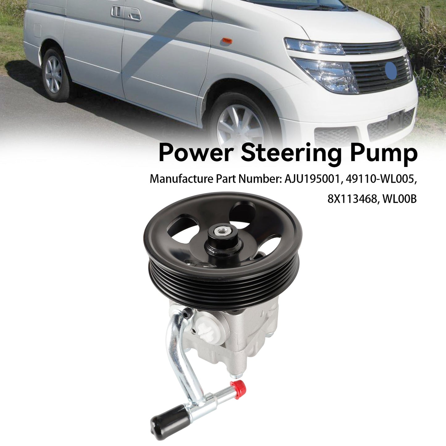 Nissan Elgrand E51 3.5I 2.5I 2003-2009 Pompa del servosterzo 8X113468