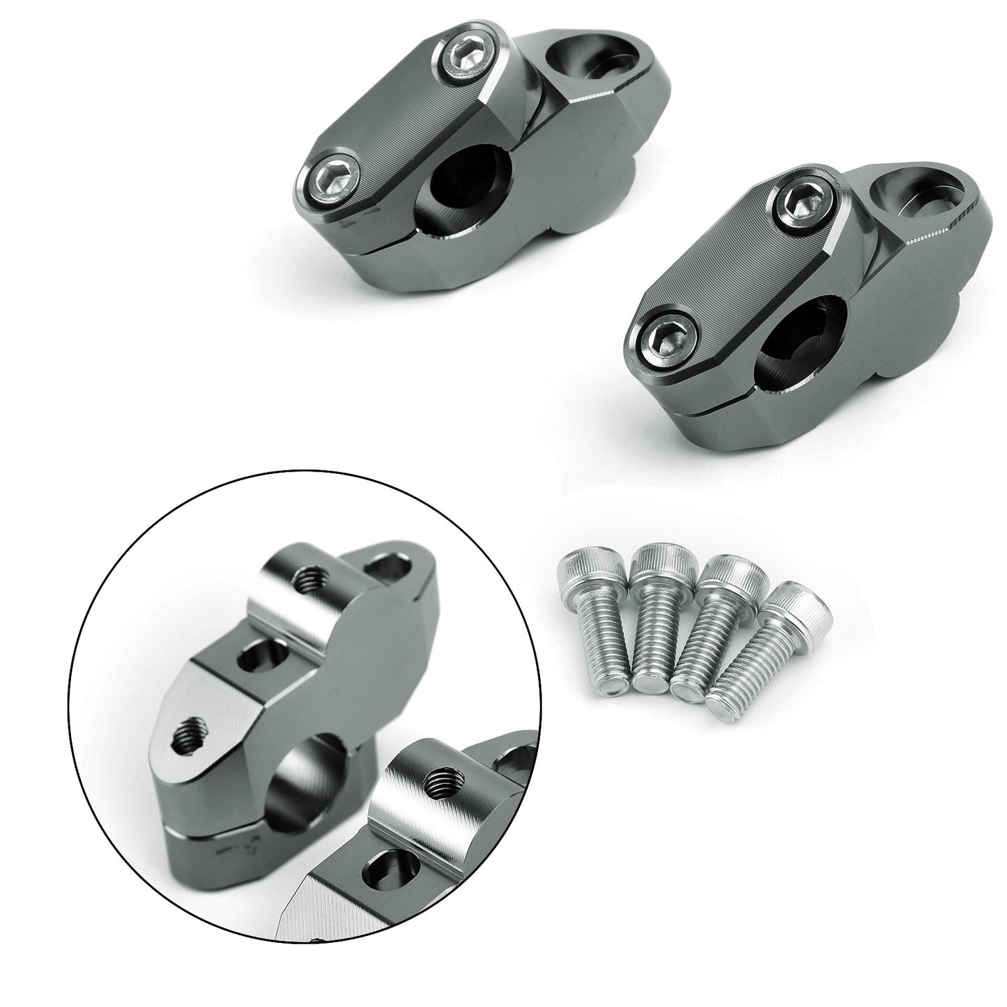 Alluminio billet 7/8" Kit di estensioni per riser manubrio 22mm Per Yamaha Per Honda Per Ducati Per KTM Per Kawasaki Per Suzuki Generico