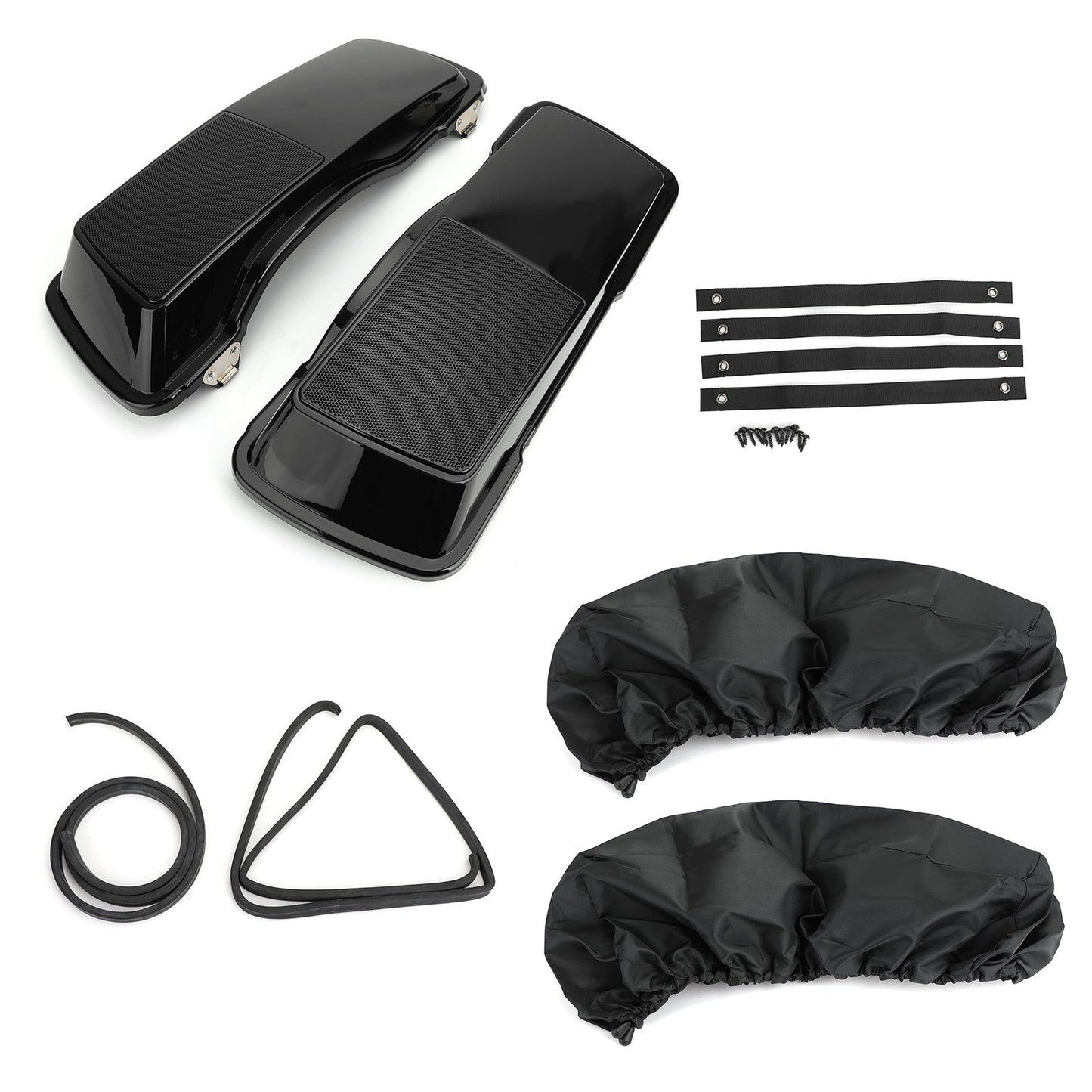 Nuovi coperchi per altoparlanti per borse laterali da 6x9" adatti per borse laterali Touring Electra Glide 93-13 generiche