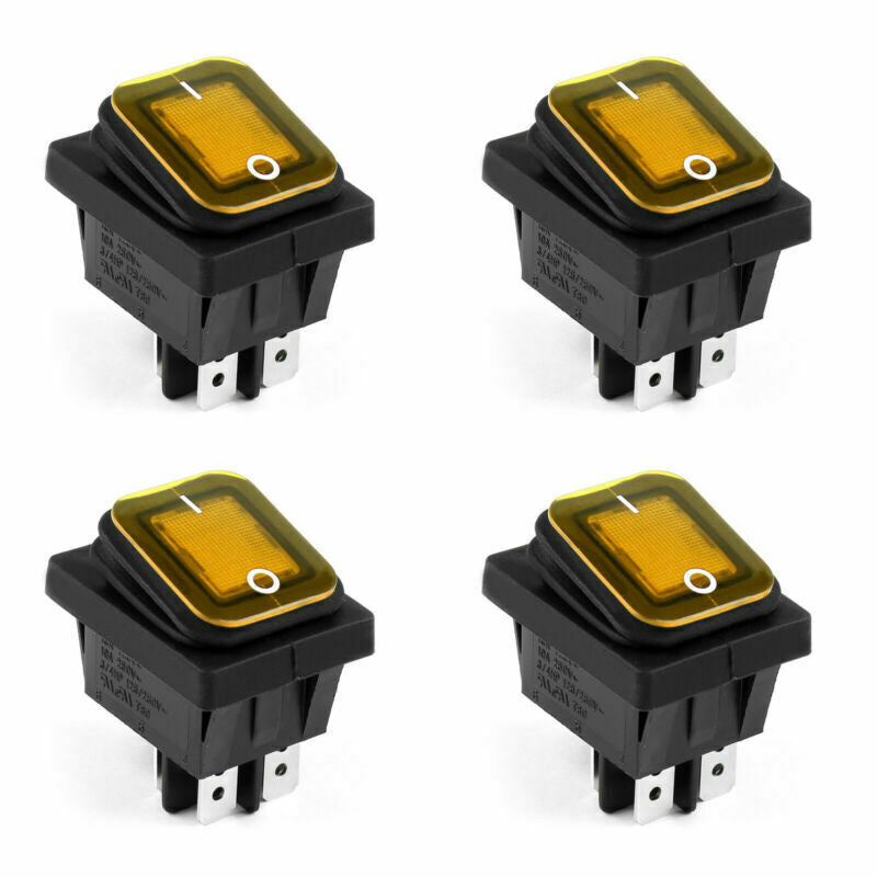 4Pin IP65 Barca Schalter Wasserdicht ON/OFF Rocker RLEIL BE RL2-102 Auto