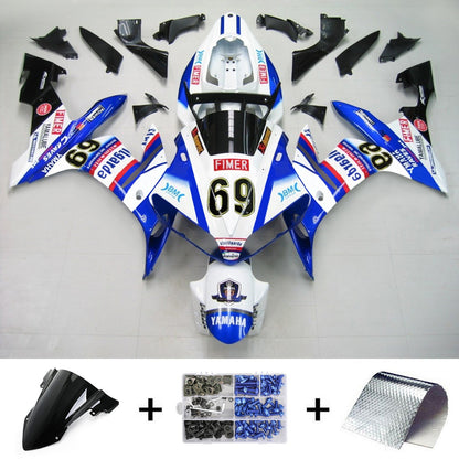 Amotopart Yamaha 2004-2006 YZF 1000 R1 Blue White No. 69 Kit discross